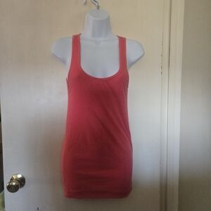 American Eagle- Coral- Pink- Ribbed- Racerback-   Tank Top- Size Medium